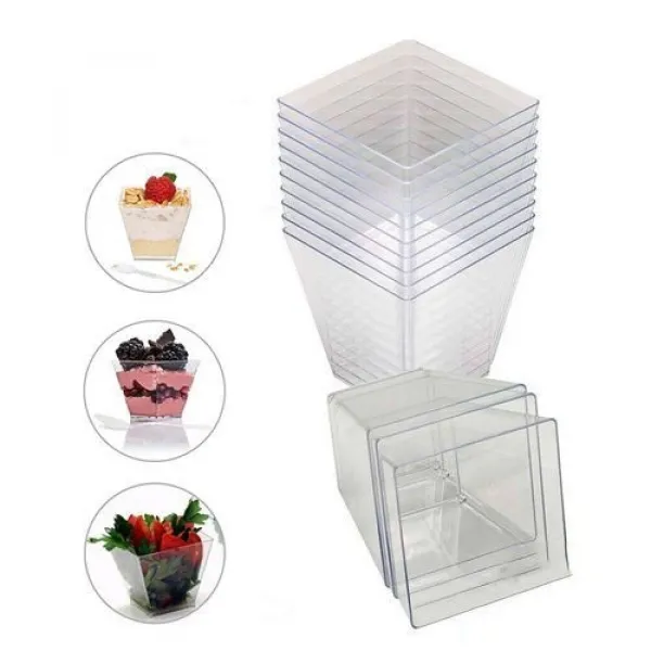 Magnolia Kasesi Pramit Kübik Şekilli Plastik 200 cc (20 Adet)