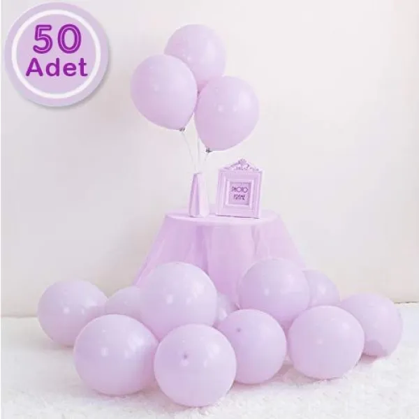 Makaron Balon Lila 50 Adet