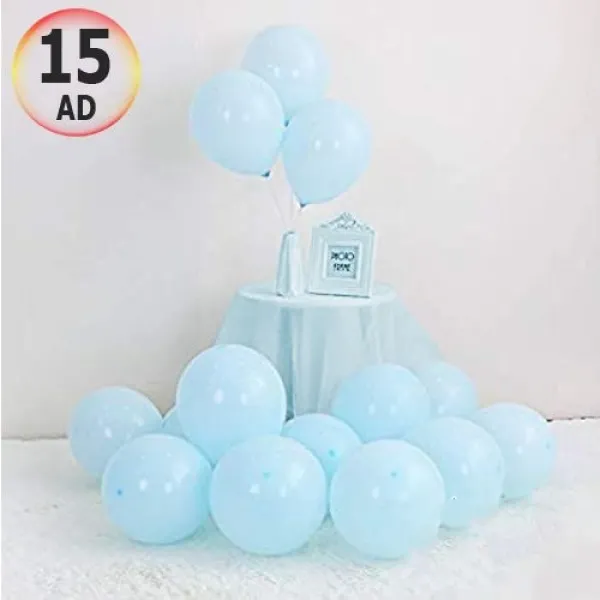 Makaron Balon Mavi 15 Adet