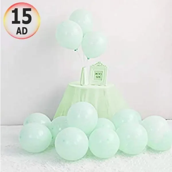 Makaron Balon Mint Yeşili 15 Adet