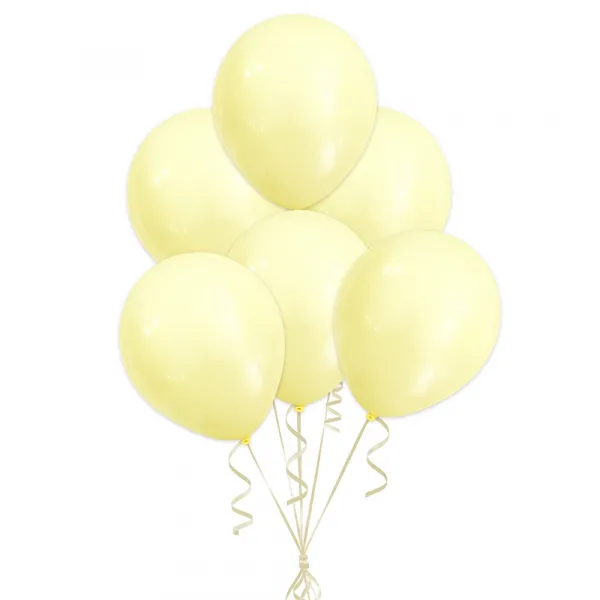 Makaron Balon Sarı (15 Adet)