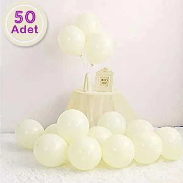 Makaron Balon Sarı 50 Adet