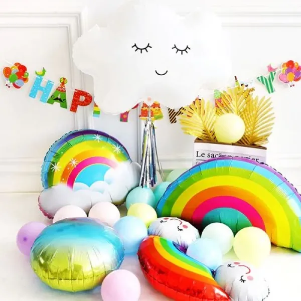 Makaron Gökkuşağı Folyo Balon 74x45 cm