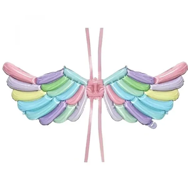 Makaron Renkli Kelebek Kanadı Folyo Balon 103*50 cm