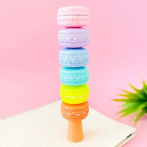 Makaron Şekilli Fosforlu Kalem 6lı