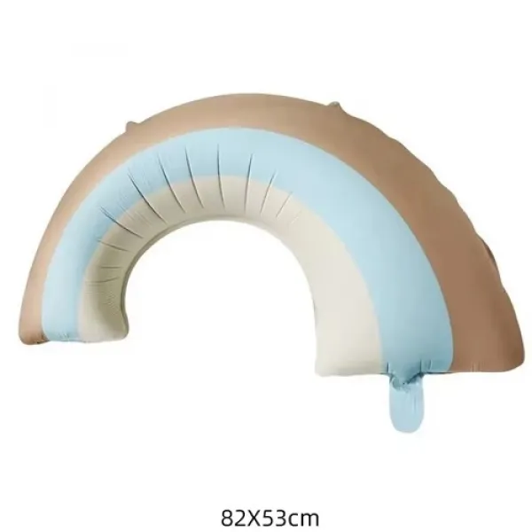 Mavi Kahve Krem Gökkuşağı Folyo Balon 82*44 cm