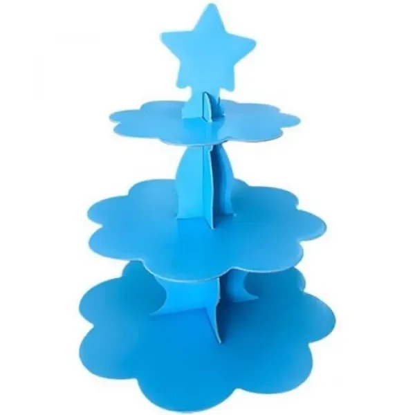 Mavi Kek Standı 3 Katlı