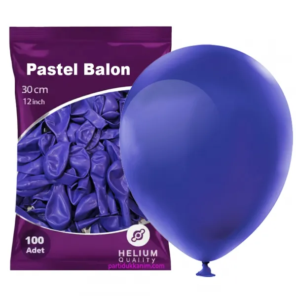 Mavi Pastel Balon 100 Adet