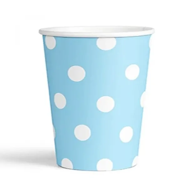 Mavi Puantiyeli Bardak (8 Adet)