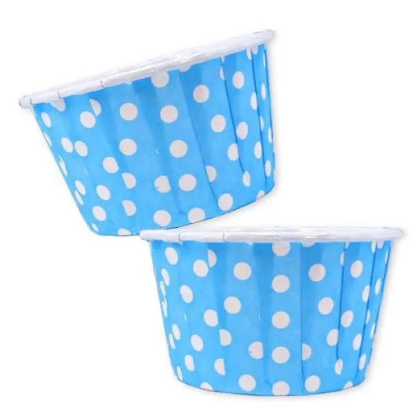 Mavi Puantiyeli Muffin Kek Kapsülü (25 adet)