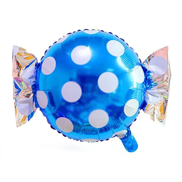 Mavi Puantiyeli Şeker Folyo Balon (57x44 cm)