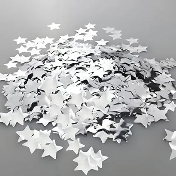 Metalik Balon İçi Yıldız Konfeti Gümüş (10 gr)