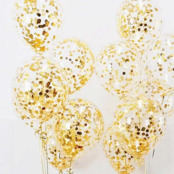 Metalik Balon Konfeti Gold 10 gr