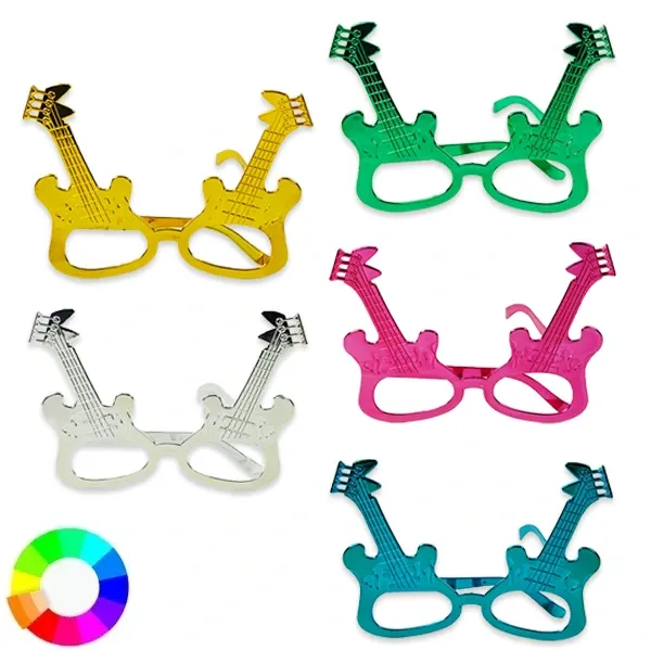 Metalik Karışık Renkli Gitar Gözlük (1 Adet)