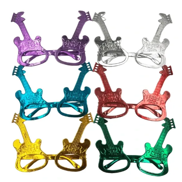 Metalik Karışık Renkli Gitar Gözlük (1 Adet)