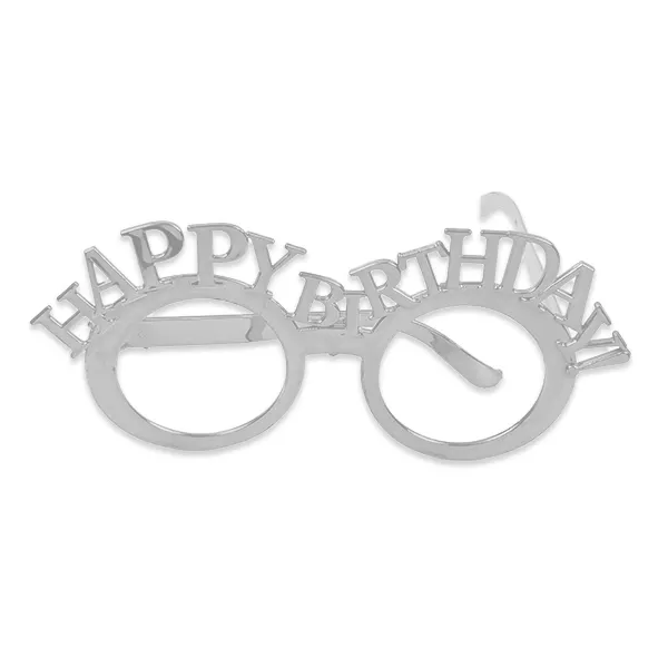 Metalik Karışık Renkli Happy Birthday Gözlük (1 Adet)