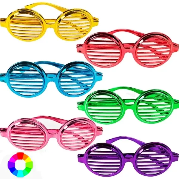 Metalik Karışık Renkli Panjur Gözlük 1 Adet