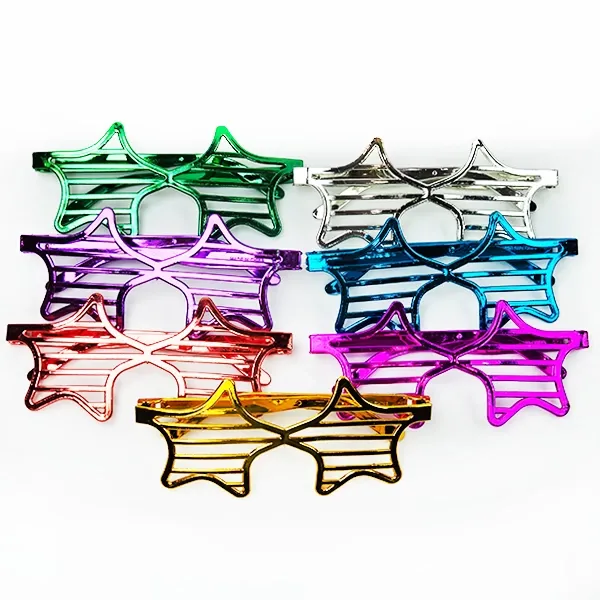 Metalik Karışık Renkli Yıldız Gözlük 1 Adet