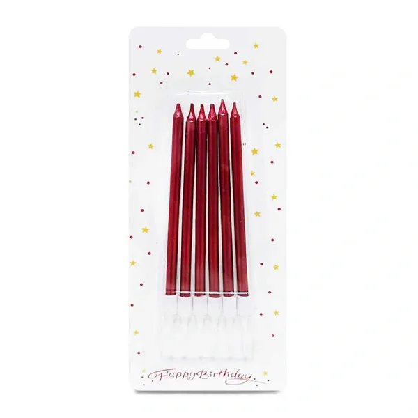 Metalik Pasta Mumu Kırmızı 6 Adet