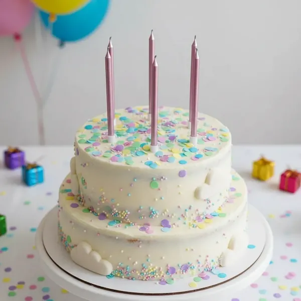 Metalik Pasta Mumu Pembe (11 cm - 6 Adet)