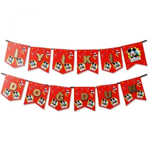 Mickey Mouse İyi ki Doğdun Yazısı (2 m.)