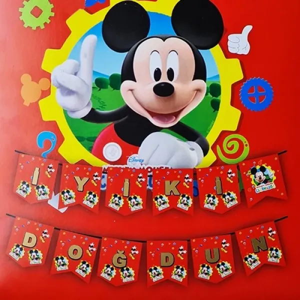 Mickey Mouse İyi ki Doğdun Yazısı (2 m.)