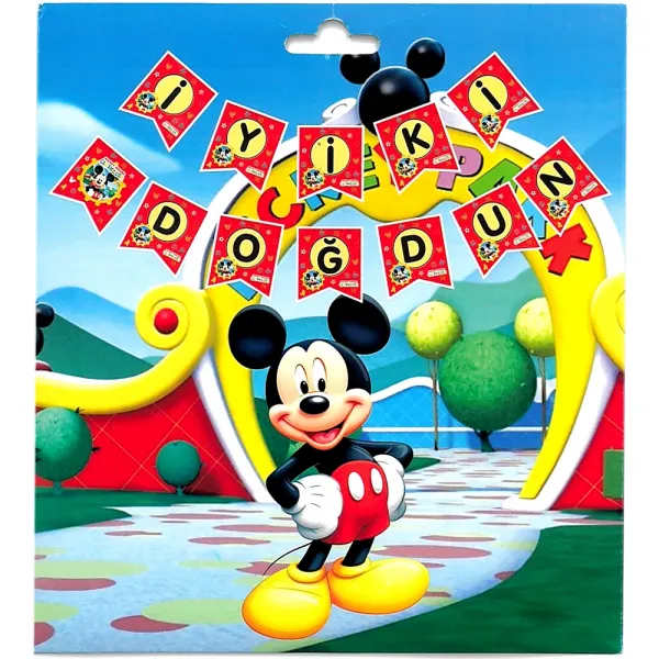 Mickey Mouse İyi ki Doğdun Yazısı (200 cm)