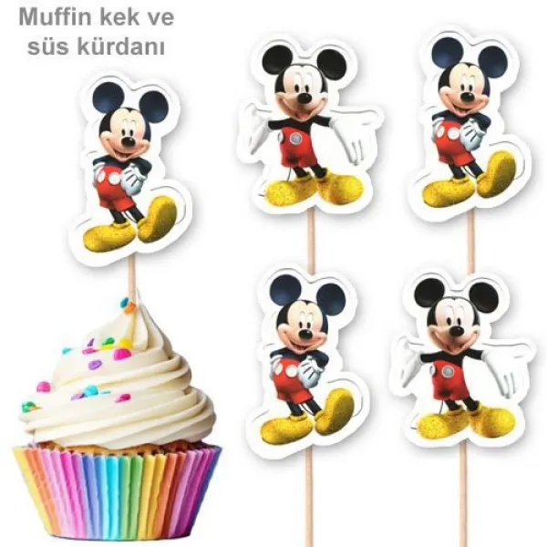 Mickey Mouse Şekilli Kürdan 10 Adet