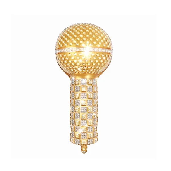 Mikrofon Folyo Balon Gold (51x25 cm)