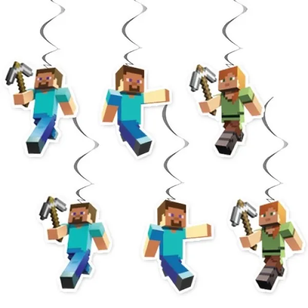 Minecraft Asmalı Tavan Süsü (6 Adet)