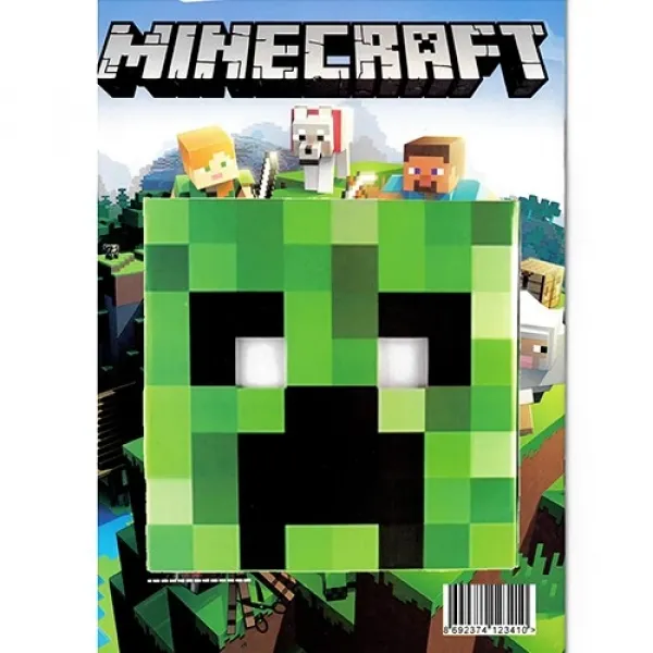 16 Sayfa Minecraft Boyama Kitabı Stickerlı 1 Adet