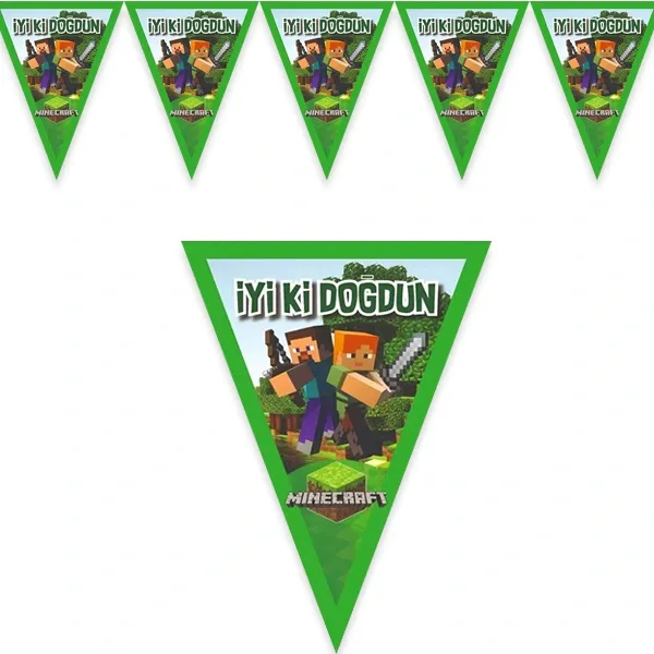 Minecraft Flama Bayrak (1.5 Metre)