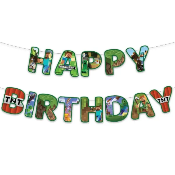 Minecraft Happy Birthday Yazısı (170 cm)