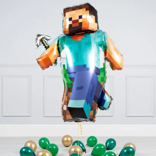 Minecraft Steve Folyo Balon (90x70 cm)