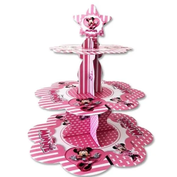 Minnie Mouse 3 Katlı Kek Standı Pembe