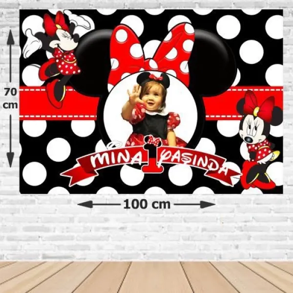 Minnie Mouse Doğum Günü Afişi 70*100 cm