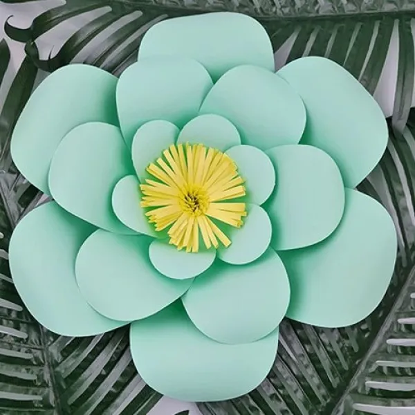 Mint Yeşili Kağıt Çiçek 1 Adet (30 cm)