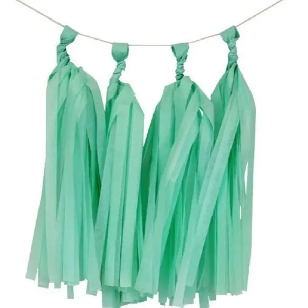 Mint Yeşili Püskül Süs 5li