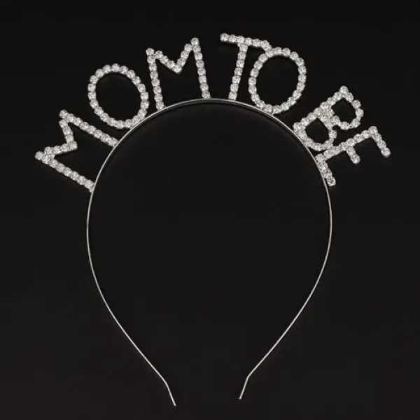 Mom To Be Swarovski Taşlı Gümüş Taç