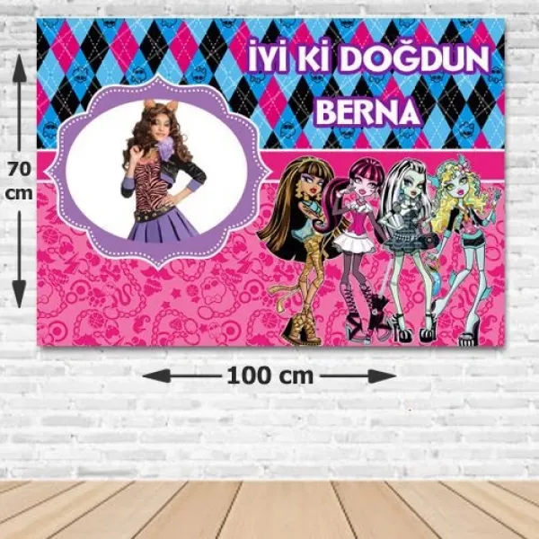 Monster High Doğum Günü Parti Afişi 70*100 cm
