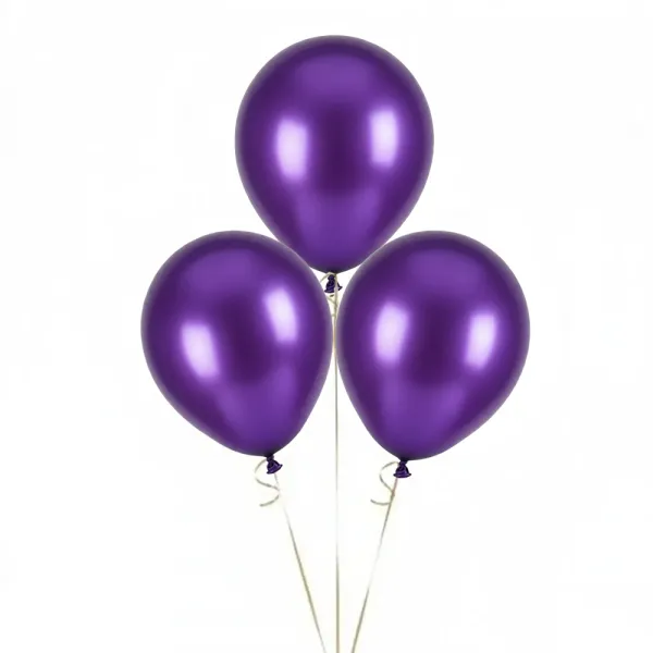 Mor Balon Metalik 100 Adet