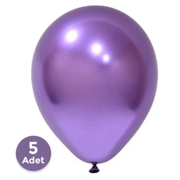 Mor Krom Balon 5 Adet (30 cm)