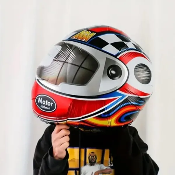 Motorcu Kaskı Temalı Folyo Balon (55x52 cm)
