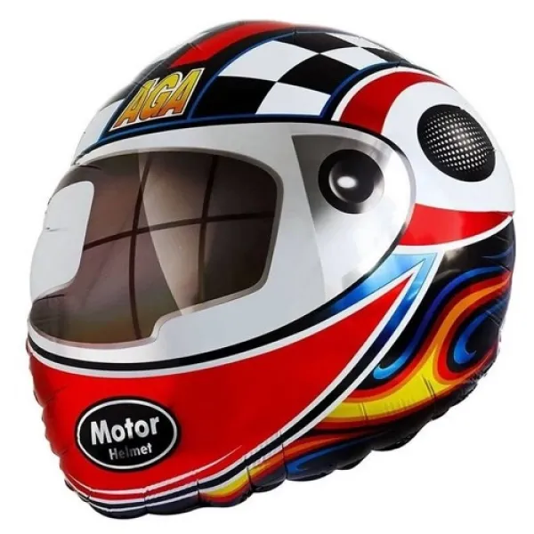 Motorcu Kaskı Temalı Folyo Balon (55x52 cm)