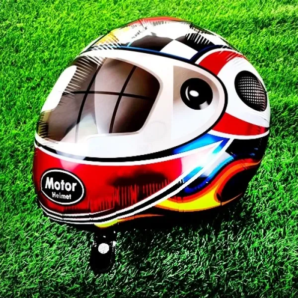 Motorcu Kaskı Temalı Folyo Balon (55x52 cm)
