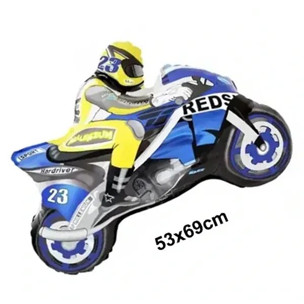 Motosiklet Folyo Balon Mavi (53x69 cm)