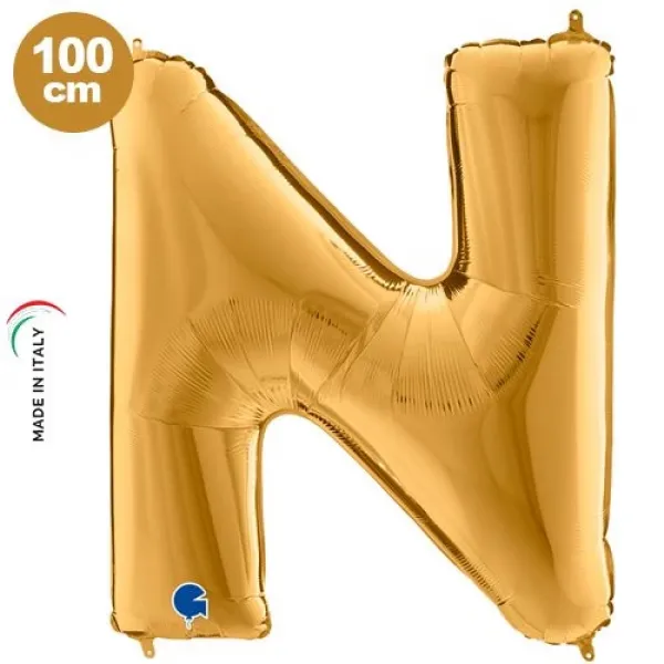 N Harf Folyo Balon – Gold – 100 cm (40 inch)