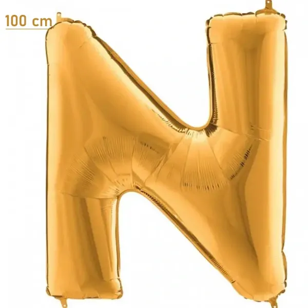 N Harf Folyo Balon – Gold – 100 cm (40 inch)