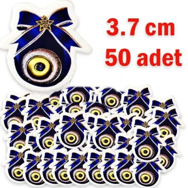 Nazar Boncuklu Sticker (Yapışkansız) 50 Adet