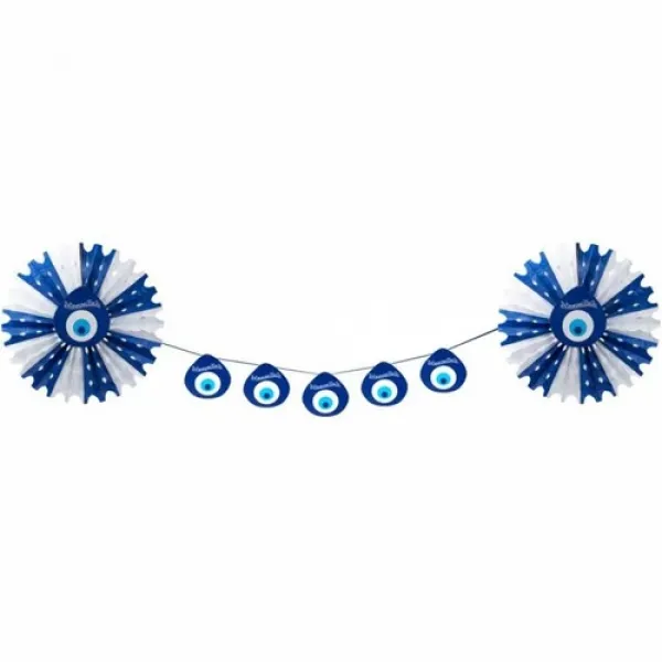 Nazar Boncuklu Yelpaze Dekor Süs Seti